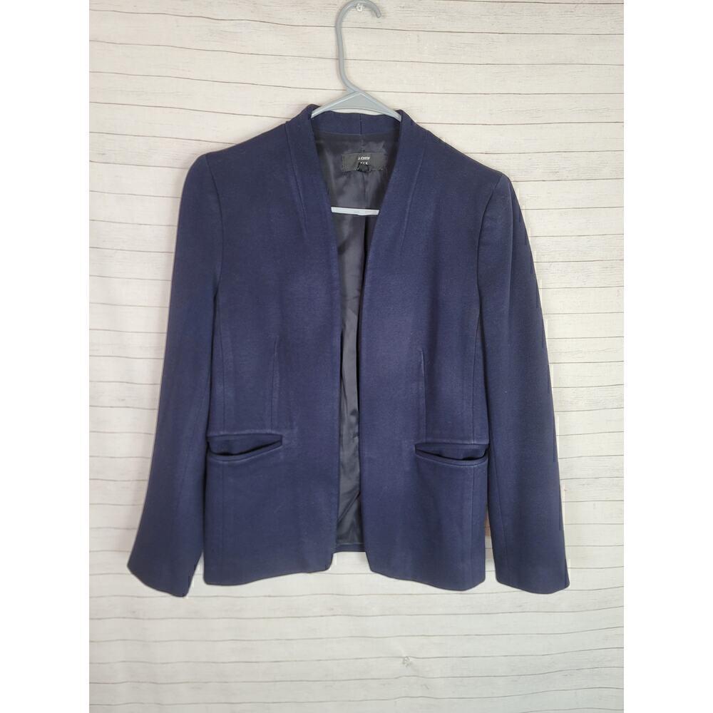 J. CREW 365 NAVY OPEN FRONT BLAZER, SZ 8